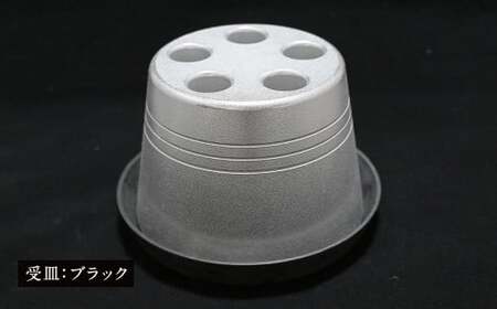 【受皿：ブラック】 コンパクト 傘立て （ロゴあり） 傘 カサ 傘立 アルミ製 かさたて かさ立て 傘たて ロゴ 受け皿 シンプル 倒れにくい カフェ サロン 高級感 安定感 業務用 家庭用 静岡 菊