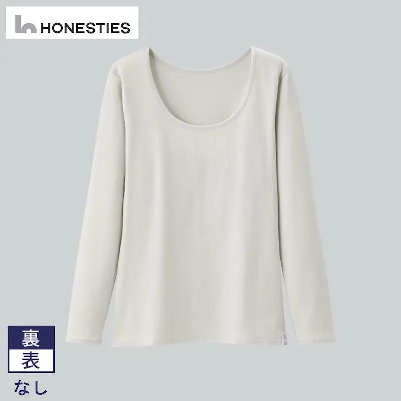 [WOMENS]裏表なし インナーTシャツ ＜長袖/綿PU＞ M(グレー) 3枚 レディース