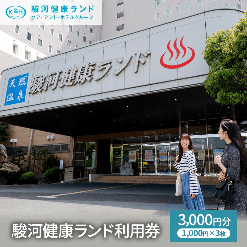 【ふるさと納税】駿河健康ランド　利用券(3,000円分)◆ | 静岡市清水区にある温泉宿泊施設 温泉 レジャー 観光 サウナ ゴルフ プール 家族旅行 ビジネスホテル 宿泊 日帰り チケット