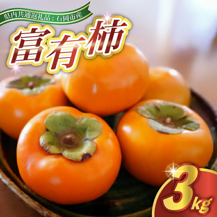 【ふるさと納税】【2025年10月より順次発送予定】富有柿　3kg(県内共通返礼品:石岡市産)【配送不可地域：離島・沖縄県】 (BR087)