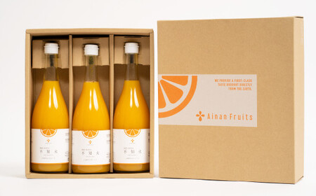 無添加 果汁100％ 不知火ジュース 720ml×3本入 不知火 柑橘 みかん 蜜柑 ミカン 飲料 ジュース 100％ 愛媛みかん 愛媛県産 【2026年4月上旬～12月上旬まで発送予定】【えひめの町