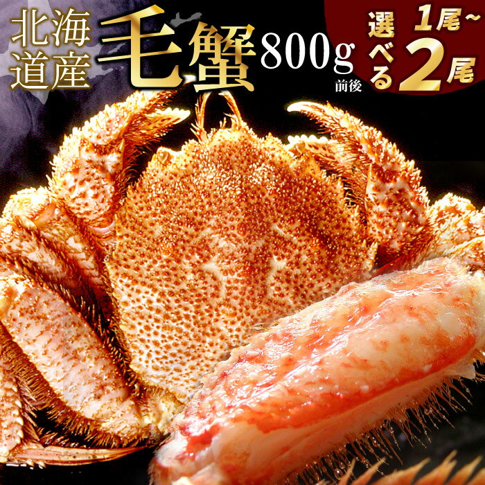 【ふるさと納税】ボイル毛蟹800g前後 選べる 1尾 〜 2尾 毛がに 毛ガニ 毛蟹 かに カニ 蟹 けがに ケガニ 北海道 根室市 海鮮