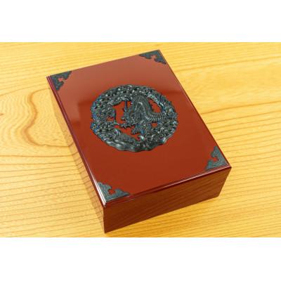 ふるさと納税 利府町 仙台箪笥　文箱　朱色漆塗　竜金具 |  | 02