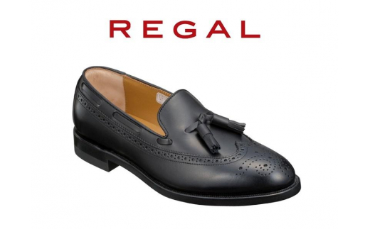 紳士ビジネスシューズリーガルREGAL JE03 25.5cm タッセル ブラック〈盛岡市産モデル〉