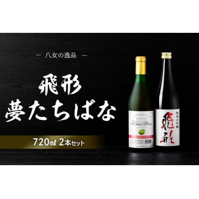 ふるさと納税 八女市 ＜純米大吟醸＞飛形・＜キウイワイン＞夢たちばな　720mlセット
