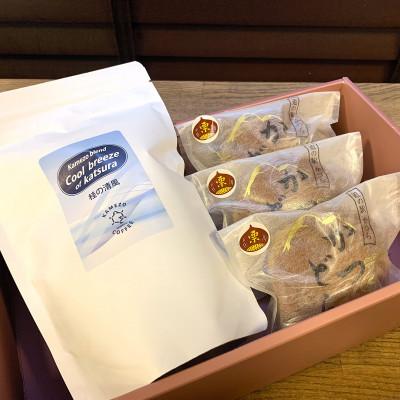 ふるさと納税 城里町 珈琲豆とかつどら3個【桂の清風/栗】