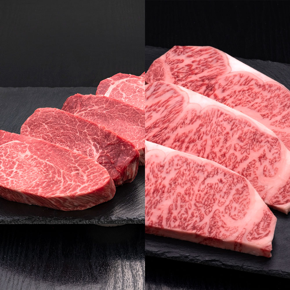 【ふるさと納税】【選べる定期便】A5等級 博多和牛 ヒレステーキ 満喫Bセット （1ヶ月毎～6ヶ月毎）（2回～12回） 牛肉 和牛 お肉 肉 おにく にく 牛 ヒレ 厚切り サーロイン サーロインステーキ ステーキ セット 定期便 福岡県 糸田町 冷凍 送料無料