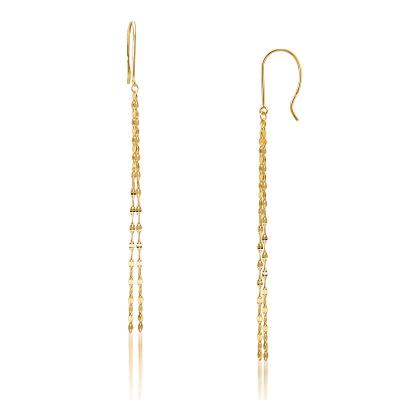 ふるさと納税 甲府市 K10YG ロングチェーンピアス(#77:24057083)【nocon】 |  | 01