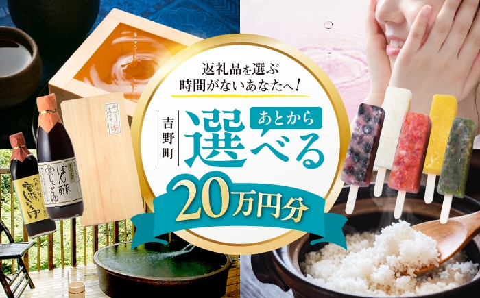 
                  【あとから選べる】吉野町ふるさとギフト 20万円分 [BRXX013]
                