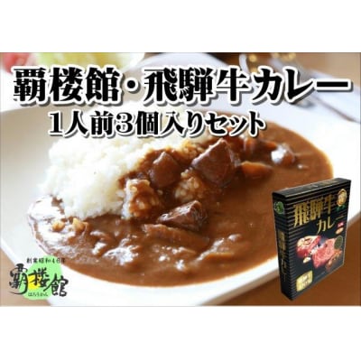 覇楼館・飛騨牛カレー1人前(250g)×3個セット