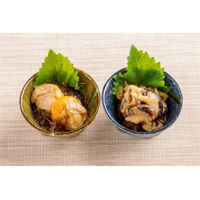 ふるさと納税 長万部町 帆立貝松前漬・つぶ貝数の子松前漬セット　各200g(計400g) |  | 01