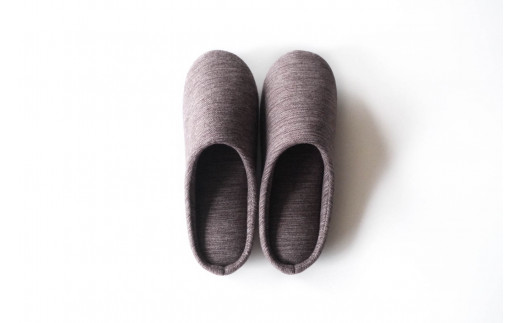 足音が響かない播州織スリッパ 「Slippers 」（17-42）　Cotton Drill (brown)・Mサイズ