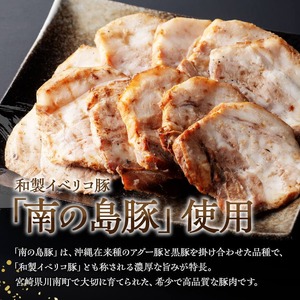 宮崎県産豚肉　「南の島豚」炙りバラチャーシュー200g（タレ付）【 宮崎県産 国産 肉 豚 豚肉 バラ肉 チャーシュー 宮崎県 川南町 送料無料  】