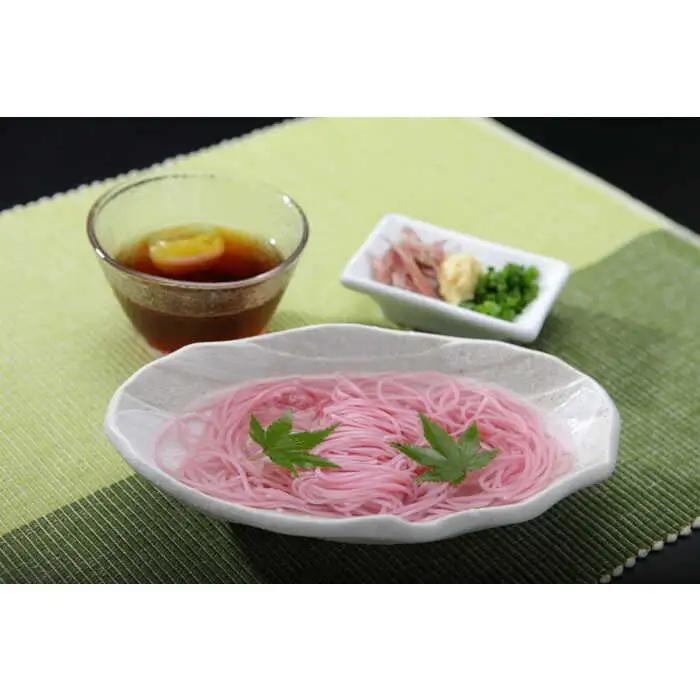 島原 手延べそうめん 2種 食べ比べセット B （ 素麺  / 梅 素麺 ） / そうめん 島原 手延べ 素麺 麺 乾麺 上級品 国産小麦/ 南島原市 / ふるせ [SAQ022]
