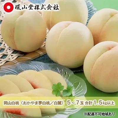 白桃 おかやま夢白桃 白麗 岡山県産 白桃【5～7玉 計1.5kg以上】【先行予約】
