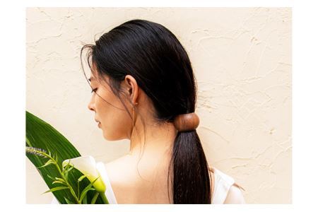 No.892-01 【シングルtype】天然木のヘアアクセサリー「ポニーフック・灯」