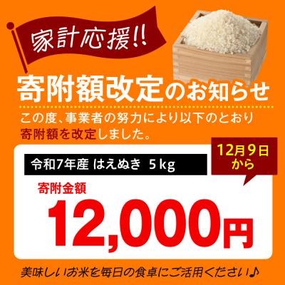 ふるさと納税 米沢市 【 令和7年産】 はえぬき 5kg ( 5kg × 1袋 ) |  | 01