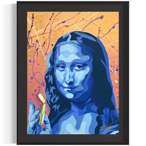 アクリル絵画 オーダー作品 F10(530mm×455mm)サイズ【絵画：似顔絵 / 額：ブラック】