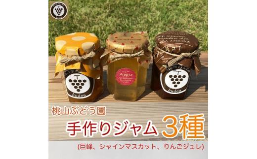 【早期予約】手作りくだものジャム3種（巨峰、シャインマスカット、りんごジュレ）　※北海道・沖縄・離島への配送不可 ※2026年9月～発送