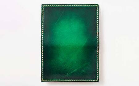 【paikaji leather南風】 牛革 名刺入れ グリーン 名刺約20枚収納 F2Y-6526