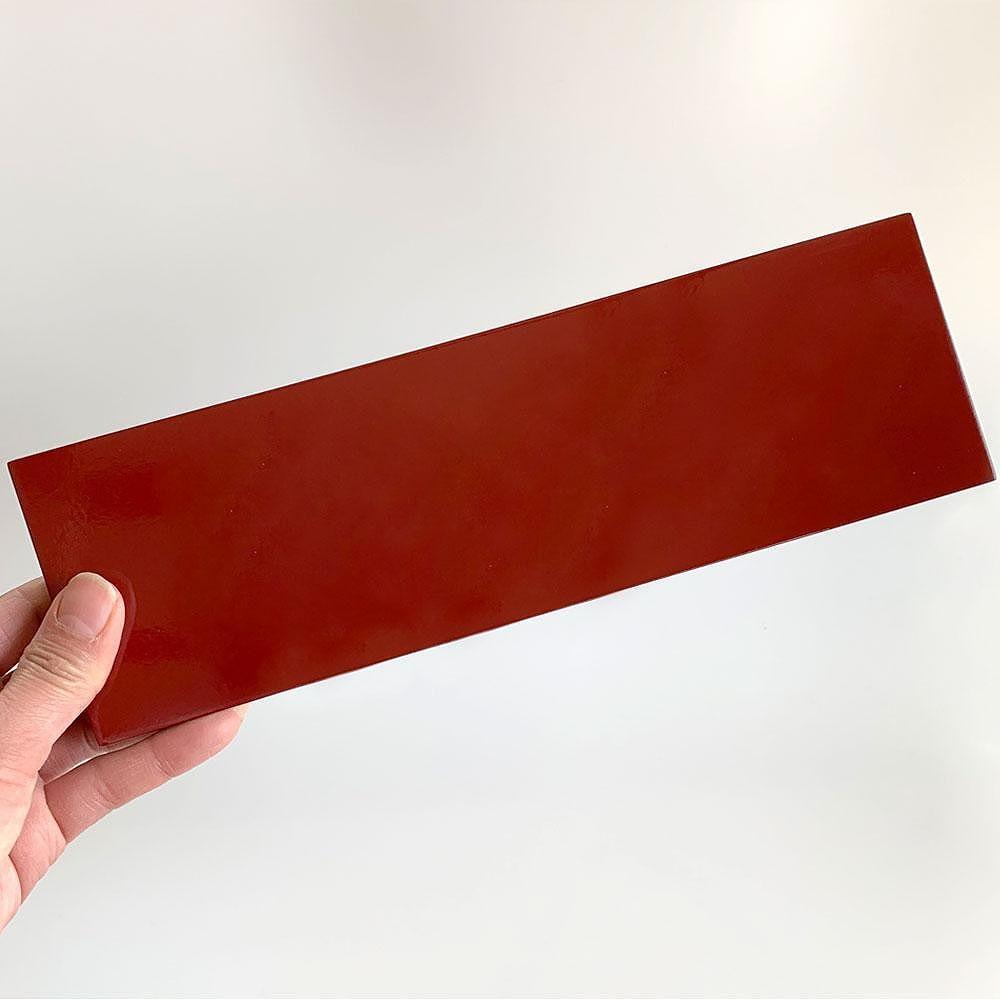 木製 短冊板 花台 敷板 黒/朱 10号(30cm) 床の間 玄関【YG361】