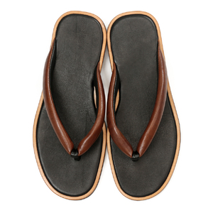 TUっKAKE BL/BR（ブラック/ブラウン）　ユニセックス ファッション 靴 シューズ 栃木レザー つっかけ XL（27.5〜30.0cm）