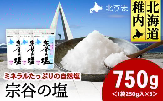 稚内ブランド認定品 宗谷の塩250g×3袋