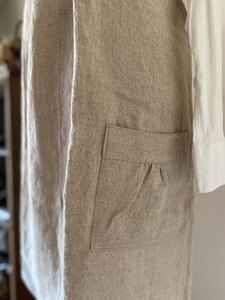 ギャザーエプロン Fu-ra 【カラー：生成り】エプロン 手作り ハンドメイド 30-089