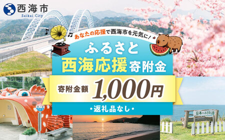 【返礼品なし】 長崎県 西海市 ふるさと応援寄附金（1,000円分）【長崎県西海市】[CZZ031]