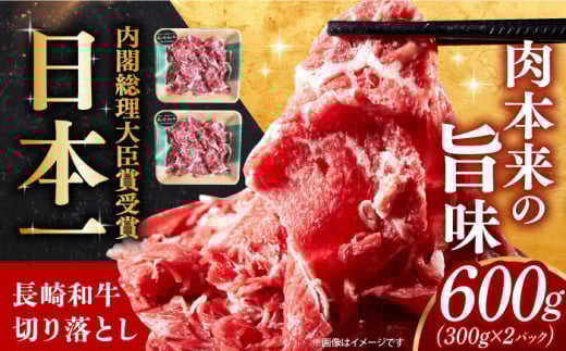 長崎和牛 切り落とし 600g（300g×2） 長崎県/有限会社長崎フードサービス [42ADAB009] 牛肉 肉 切り落し 小分け  スピード 発送 配送 最速 最短 すぐ届く すぐ発送