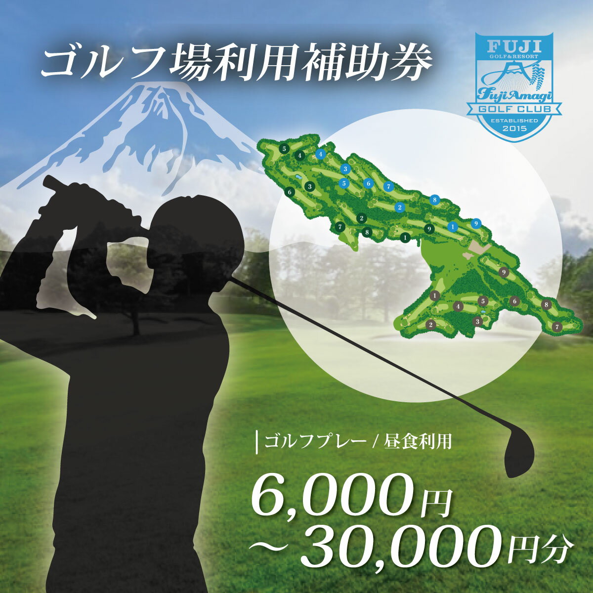 【ふるさと納税】 フジ天城ゴルフ倶楽部 ゴルフ利用補助券（6,000円分/15,000円分/30,000円分） | ゴルフ 利用券 補助券 天城 ゴルフプレー チケット 静岡県 伊豆市