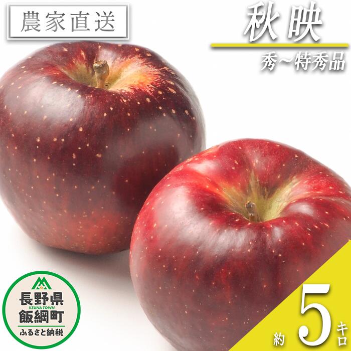 【ふるさと納税】 りんご 秋映 秀 〜 特秀 5kg 渡辺農園 沖縄県への配送不可 令和7年度収穫分 エコファーマー認定 減農薬栽培 長野県 飯綱町 〔 信州 果物 フルーツ リンゴ 林檎 長野 15000円 予約 農家直送 〕発送時期：2025年10月中旬〜2025年10月下旬{***}