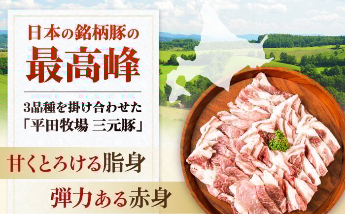 肉 豚肉 ロース 焼肉 スライス 冷凍配送 定期便 北海道 平田牧場