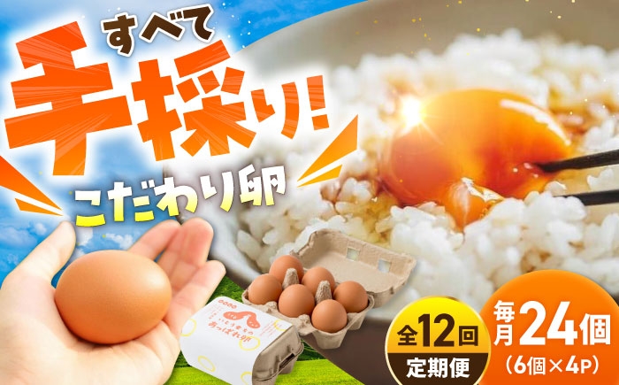 
            【12回定期便】いとう君ちのあっぱれ卵 24個（6個×4パック）ギフトBOX /いとう養鶏場 [UAQ011]
          