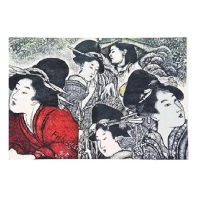 ふるさと納税 境町 【数量限定】【木版画家・冨張廣司】見つかったぞ!何が?・・・
