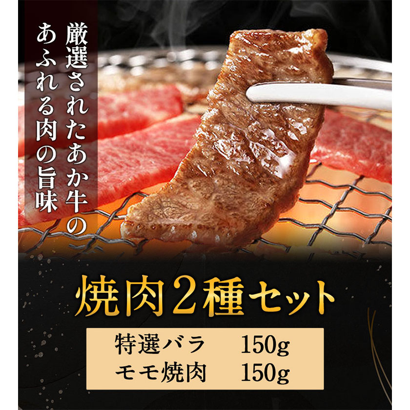 あか牛 焼肉2種セット あか牛の館 《60日以内に出荷予定(土日祝除く)》焼肉 モモ バラ 熊本県 南阿蘇村---sms_fakyknk2_60d_22_16000_300g---