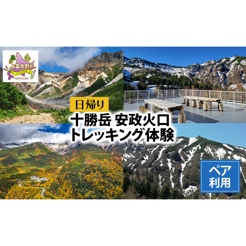 湯元 凌雲閣 ペア 日帰り 安政火口 トレッキング 体験 北海道 上富良野 サマー アクティビティ 十勝岳 夏期
