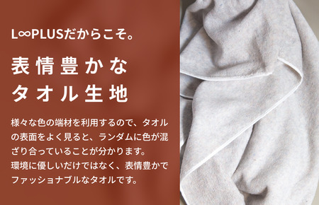 （今治タオルブランド認定）L∞PLUS（ループラス）糸使用 アップサイクルフェイスタオル １枚（トパーズ）  [I001520FT1OR]