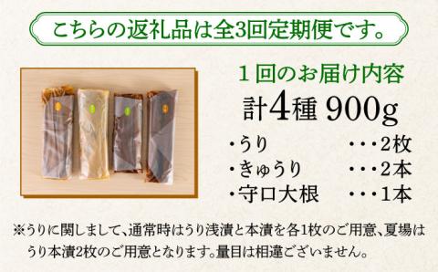 【全3回定期便】【明治神宮ご奉献品】奈良漬 「琥珀漬」900g ご家庭用 詰め合わせ 《築上町》【有限会社奈良漬さろん安部】奈良漬 奈良漬け [ABAE025]