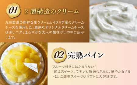 【全3回定期便】パイナップルチーズタルト1ホール(18cm)【心優　－Cotoyu Sweets－】[KAA545]
