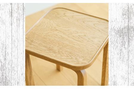 No.627-01 府中市の家具　COCCO Stool　オーク　生地：ライトグレー