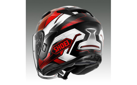 SHOEIヘルメット「J-Cruise 3 WHIZZY (RED／BLACK)」L フィッティングチケット付｜ジェイクルーズ ジェット バイク ツーリング ショウエイ [1449]