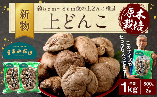 015-154x1 新物 上どんこ 1kg（500g×2袋）椎茸 うまみだけ 【2025年4月上旬以降順次発送】