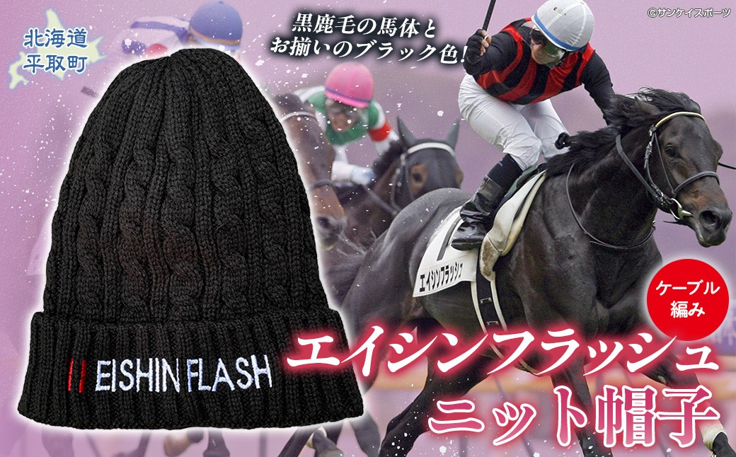
                  【エイシンフラッシュ】ニット帽子  【ふるさと納税 人気 おすすめ ランキング 馬 競馬 競走馬 引退馬 エイシンフラッシュ 日高 北海道 平取町 びらとり 送料無料】 BRTV029 
                