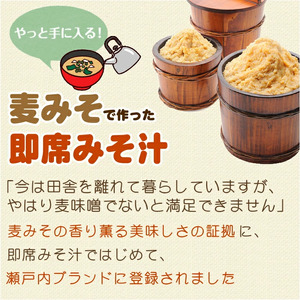 味噌汁 麦 みそ フリーズドライ インスタント 17食 鰹 かつお 昆布 合わせだし 甘口 まろやか ご当地 即席 みそ汁 マルマサ醤油 瀬戸内 ブランド ネギ わかめ 具 地場産 黄金だし 常温 保
