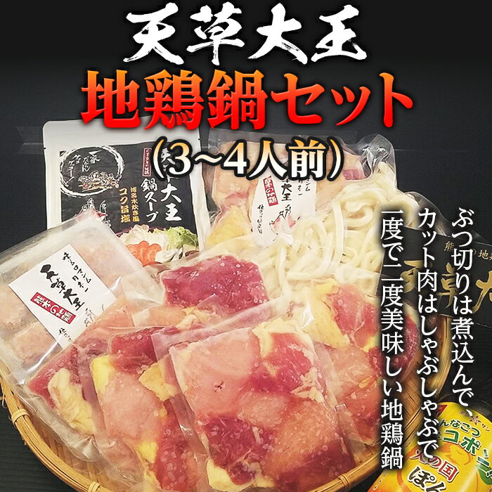 【ふるさと納税】天草大王　地鶏鍋セット(3～4人前) FKP9-344