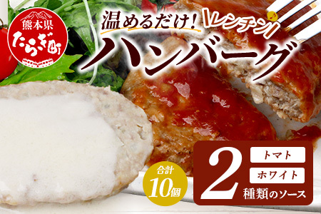 レンチン ハンバーグ ≪トマトソース・ホワイトソース≫ 合計10個 067-0706