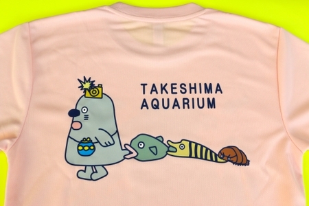 竹島水族館Tシャツ_LL / ピンク【G0731】