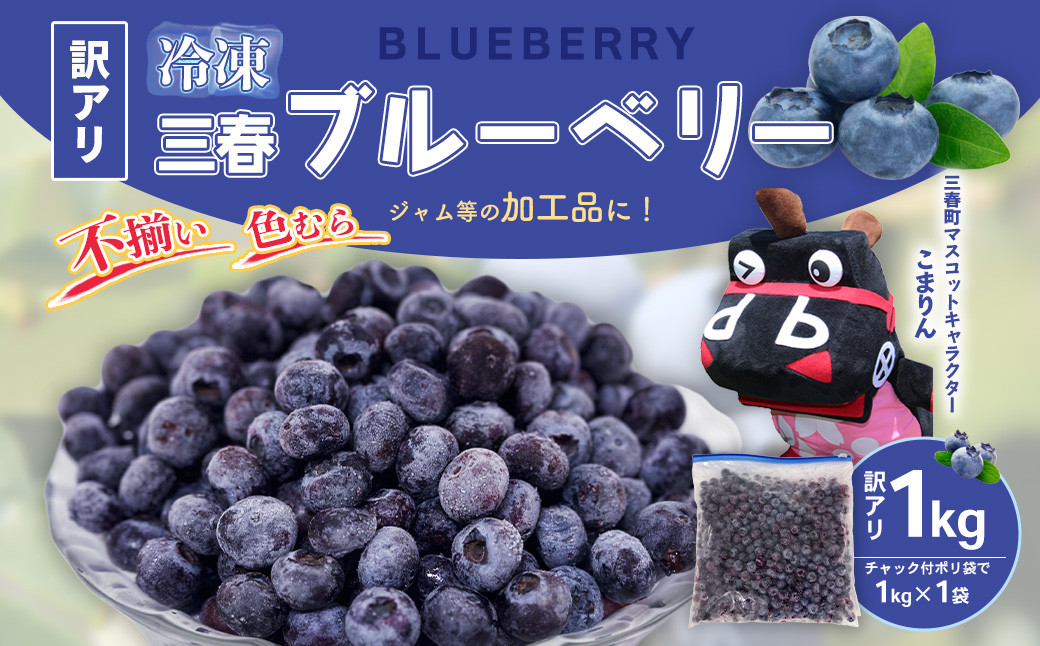 
            【訳アリ】三春冷凍ブルーベリー 1kg×1袋 【三春町産 冷凍ブルーベリー 大粒 福島県 三春町 三春ブルーベリー倶楽部 有機質肥料 果物 国産 フルーツ 果実 自宅用】【07521-0109】
          