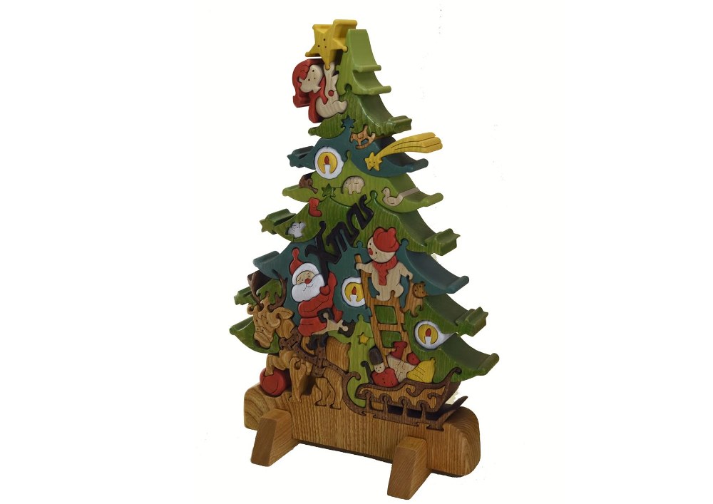 木工パズルクリスマスツリー３（色付き）_イメージ2